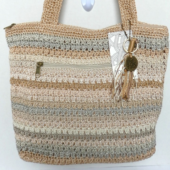the sak large crochet tote